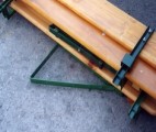 pivní lavice s opěrkou detail