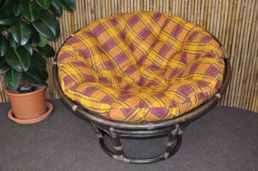 Polstr na křeslo papasan 110 cm okrový CZ