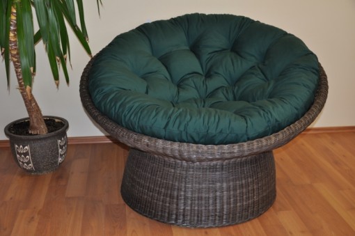 Polstr na křeslo papasan 110 cm zelený dralon