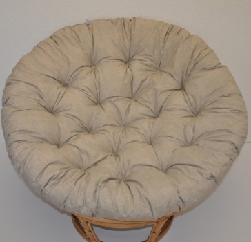 Polstr na křeslo papasan 115 cm tmavě béžový melír