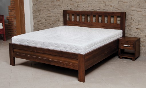 Postel ELLEN 90x200cm nízke nožní čelo, Teak