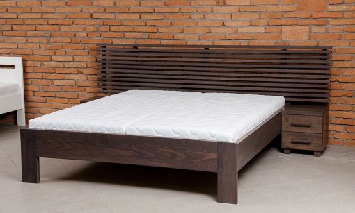 Postel LUNNA 160x200cm nízke nožní čelo, Teak