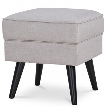 Taburet, krémová látka, nohy buk